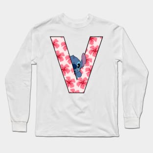 Stitch letter Long Sleeve T-Shirt